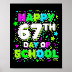 Affiche Élève Six Sept Tendance 67 Joyeux 67e Jour De Sc