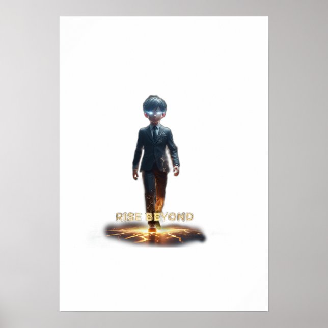 Affiche Élever au-delà de la conception d'affiche motivati (Devant)
