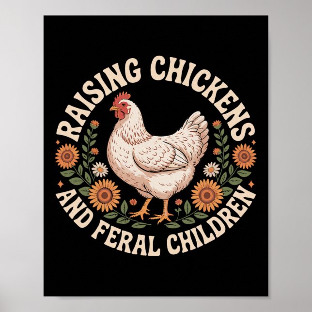 Affiche Élever des poulets et des enfants sauvages  (Devant)
