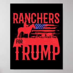 Affiche Éleveurs pour Trump soutien conservateur républica