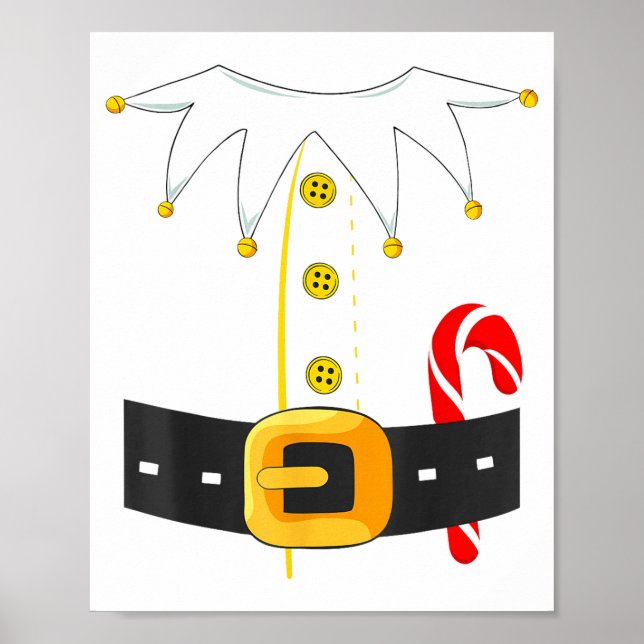 Affiche Elf Costume Christmas Holiday Men Women Kids  (Devant)