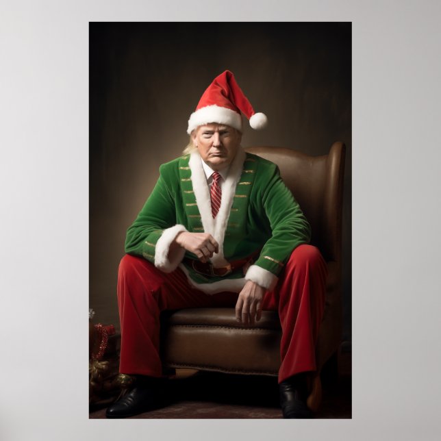Affiche Elf de Noël Donald Trump (Devant)