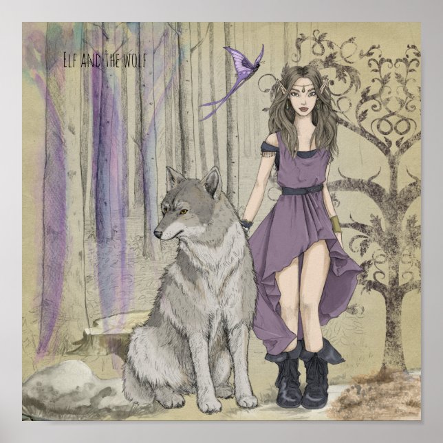 Affiche Elf Et Le Livre D'Affiche De La Valeur Du Loup (Ma (Devant)