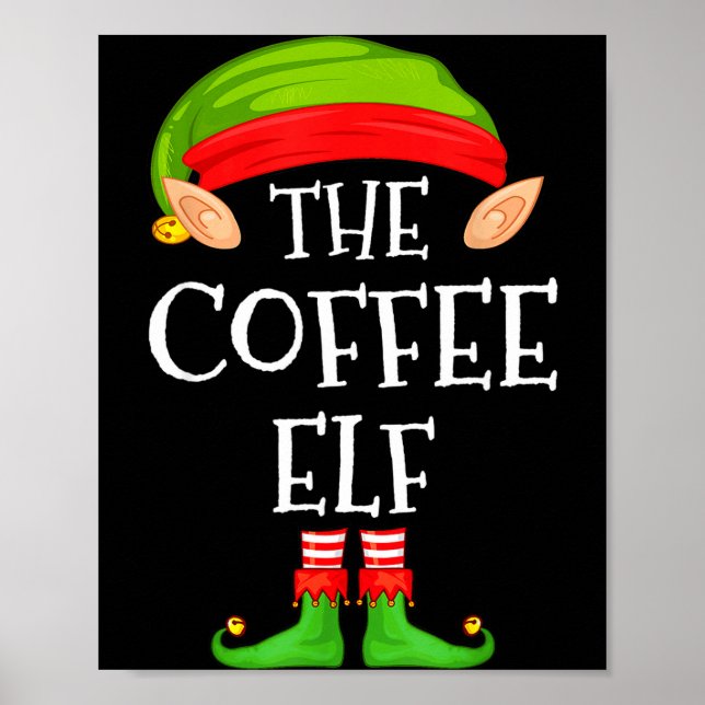 Affiche Elf Family Christmas Coffee Elf Sweater Matching C (Devant)