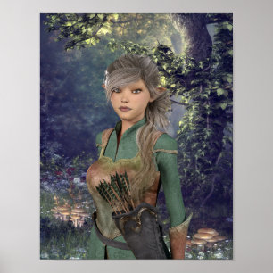 Affiche Elf Maiden dans les bois