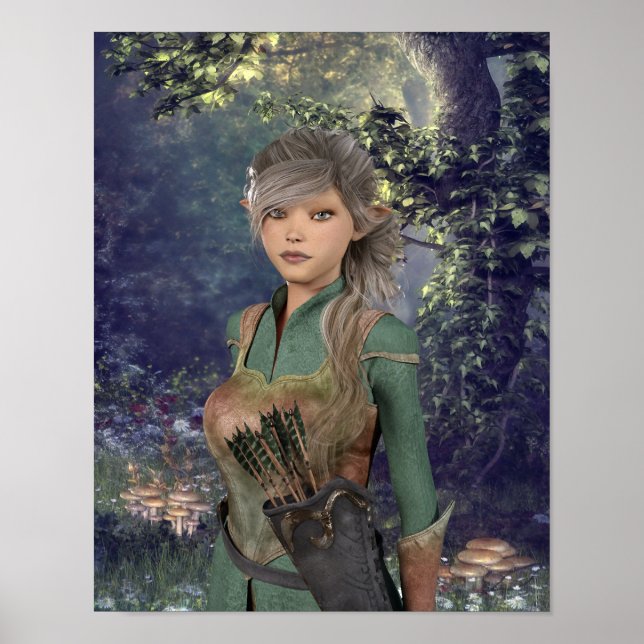 Affiche Elf Maiden dans les bois (Devant)