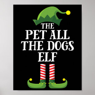 Affiche Elf pour caresser tous les chiens, groupe de famil