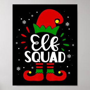 Affiche Elf Squad Amusant Elf Famille Noël Correspondant P