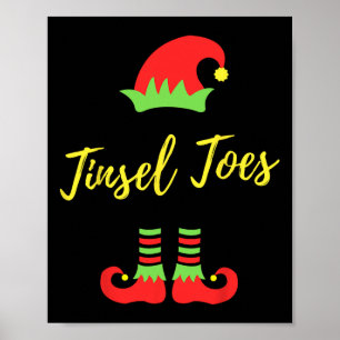 Affiche Elfe aux orteils en clinquant Noël Santa Elfes sal
