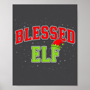Affiche Elfe Bénit Noël Famille Équipe de Correspondance X