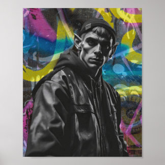 Affiche Elfe Graffiti urbain