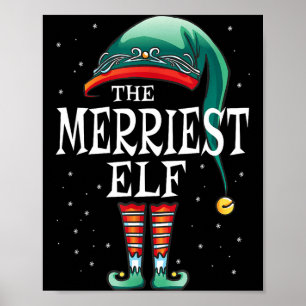Affiche Elfe le plus joyeux Groupe de Noël de Noël Corresp
