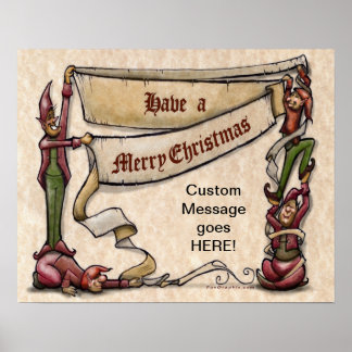 Affiche Elfes de Noël