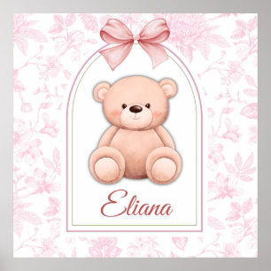 Affiche Eliana Conception de nurserie avec ours en peluc