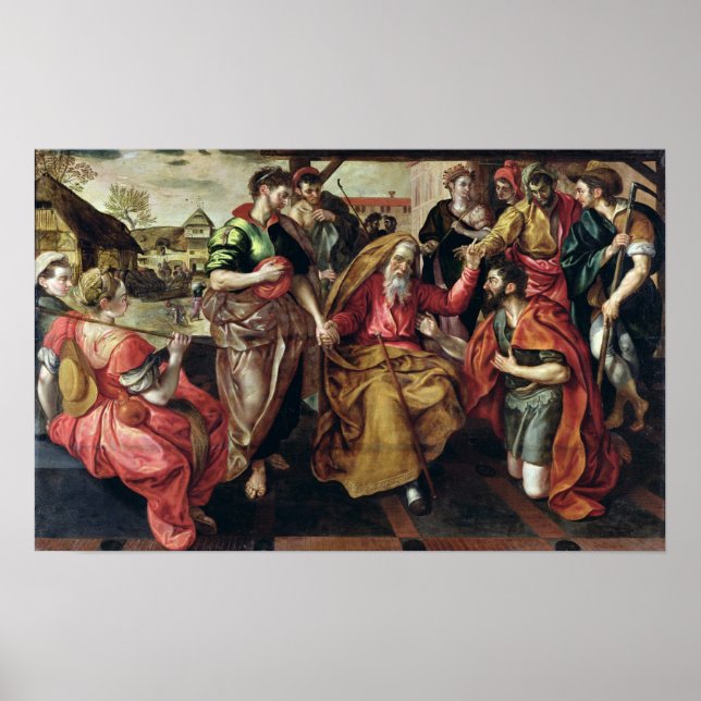 Affiche Eliezer Demandant Rebecca à Marry Isaac, 1562 (Devant)