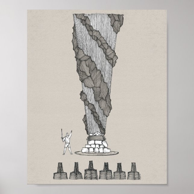 Affiche Elijah sur le Mont Carmel - Feu du Ciel (Devant)