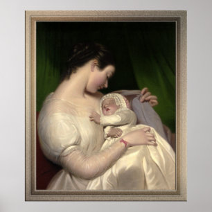 Affiche Élisabeth avec sa fille Mary, la femme de James Sa