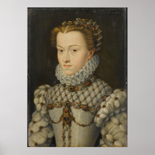 Affiche Elisabeth d'Autriche - François Clouet - c1571
