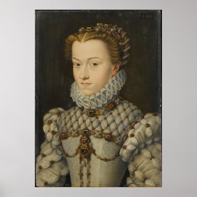 Affiche Elisabeth d'Autriche - François Clouet - c1571 (Devant)