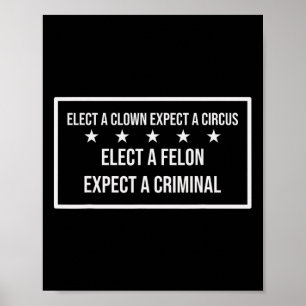 Affiche Élisez un criminel, attendez un délinquant, élisez