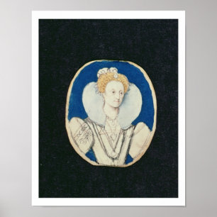Affiche Elizabeth I, portrait miniature, (non fini)