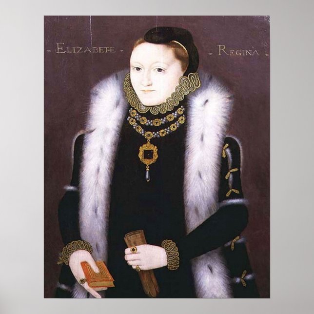 AFFICHE ELIZABETH I, REINE D'ANGLETERRE (PORTRAIT DE CLOPT (Devant)