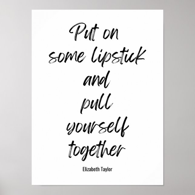 Affiche Elizabeth Taylor Citations Motivationnelles (Devant)