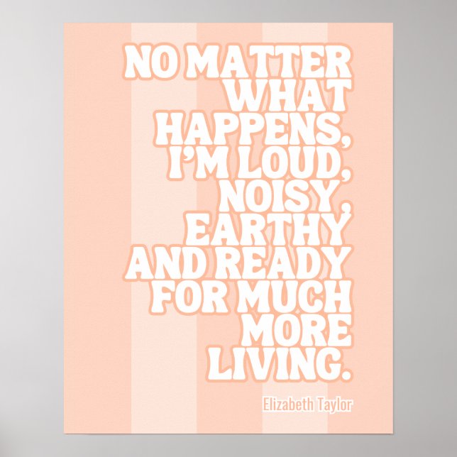 Affiche Elizabeth Taylor Citations Motivationnelles (Devant)