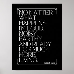 Affiche Elizabeth Taylor Citations Motivationnelles