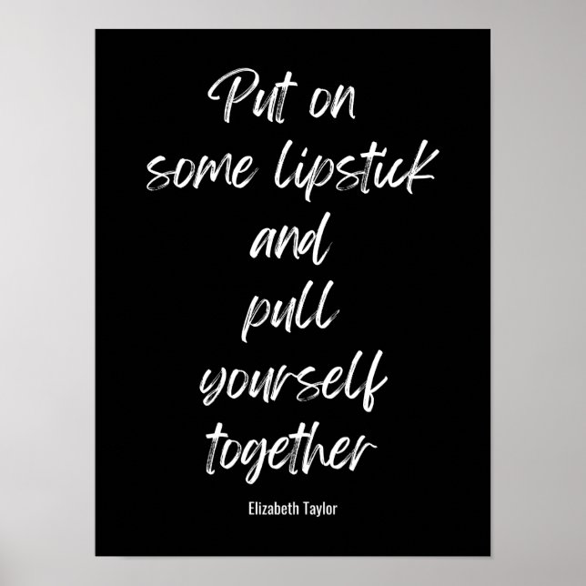 Affiche Elizabeth Taylor Citations Motivationnelles (Devant)