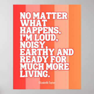 Affiche Elizabeth Taylor Citations Motivationnelles