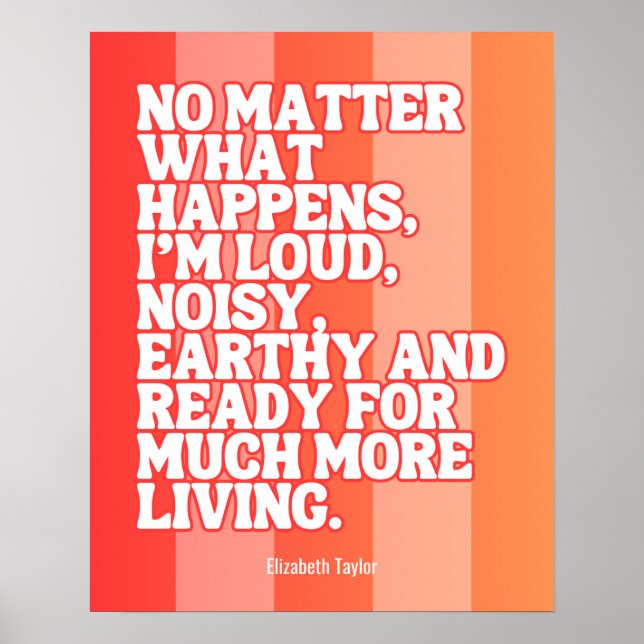 Affiche Elizabeth Taylor Citations Motivationnelles (Devant)