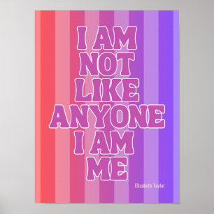 Affiche Elizabeth Taylor Self Love Citation Inspirationnel