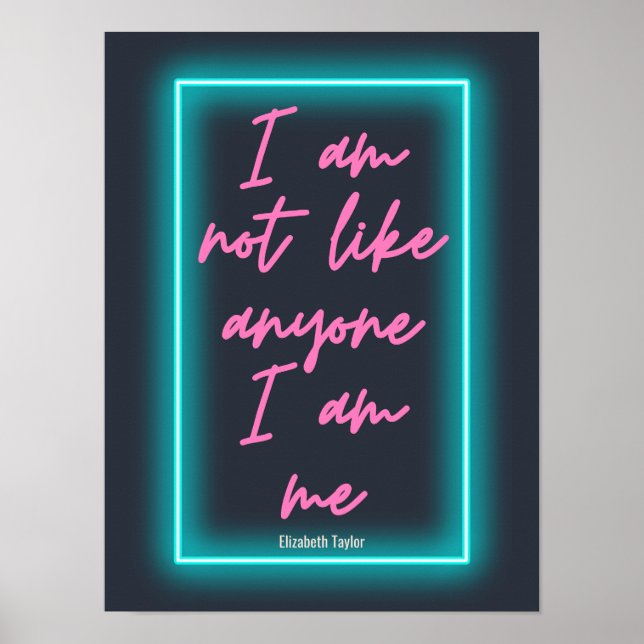 Affiche Elizabeth Taylor Self Love Citation Inspirationnel (Devant)