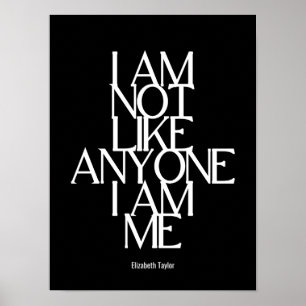 Affiche Elizabeth Taylor Self Love Citation Inspirationnel