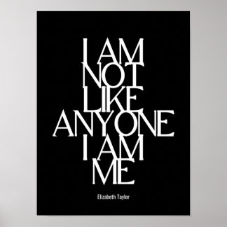 Affiche Elizabeth Taylor Self Love Citation Inspirationnel