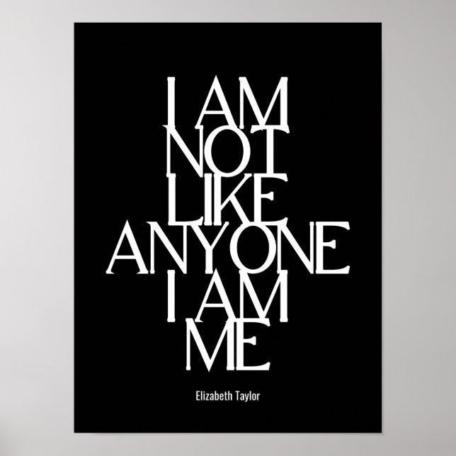 Affiche Elizabeth Taylor Self Love Citation Inspirationnel (Devant)