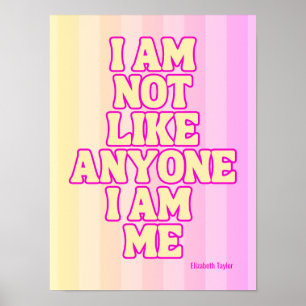 Affiche Elizabeth Taylor Self Love Citation Inspirationnel