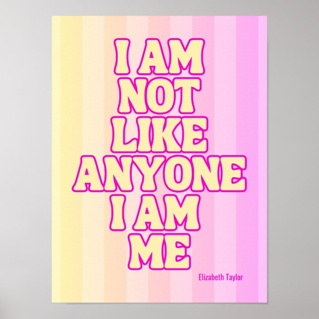 Affiche Elizabeth Taylor Self Love Citation Inspirationnel (Devant)