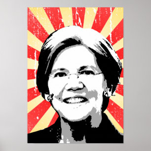 Affiche Elizabeth Warren Portrait