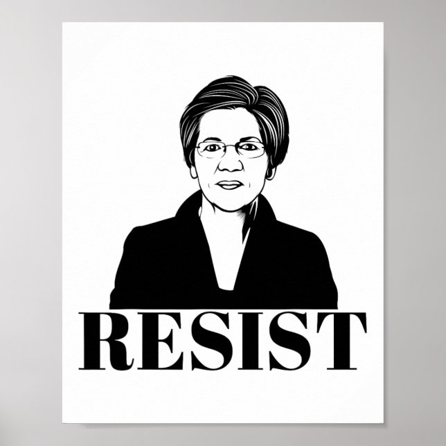 Affiche Elizabeth Warren Teeshirt Résistance féministe pol (Devant)