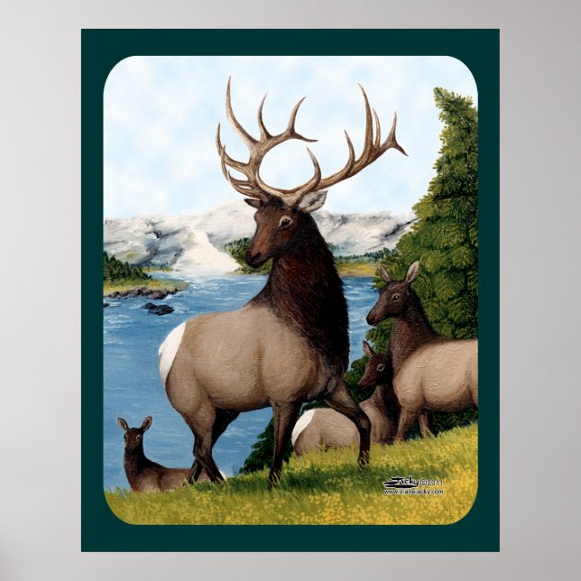 Affiche Elk Wapiti (Devant)