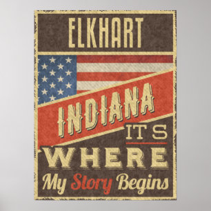 Affiche Elkhart Indiana