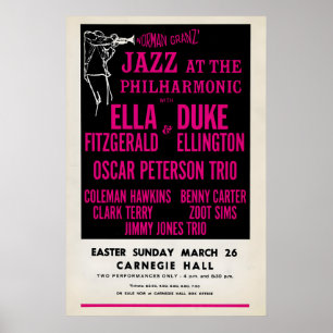 Affiche Ella Fitzgerald - Duke Ellington - Oscar Peterson