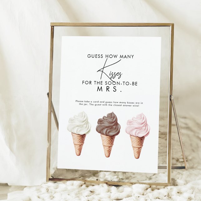 Affiche Elle a été récupérée combien de baisers jeu (Créateur téléchargé)