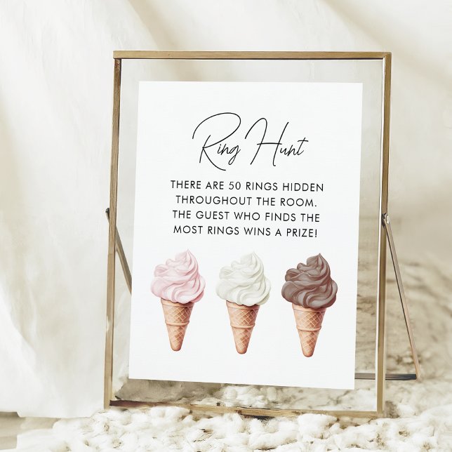 Affiche Elle a été récupérée Fête des mariées Ring Chasse  (Créateur téléchargé)