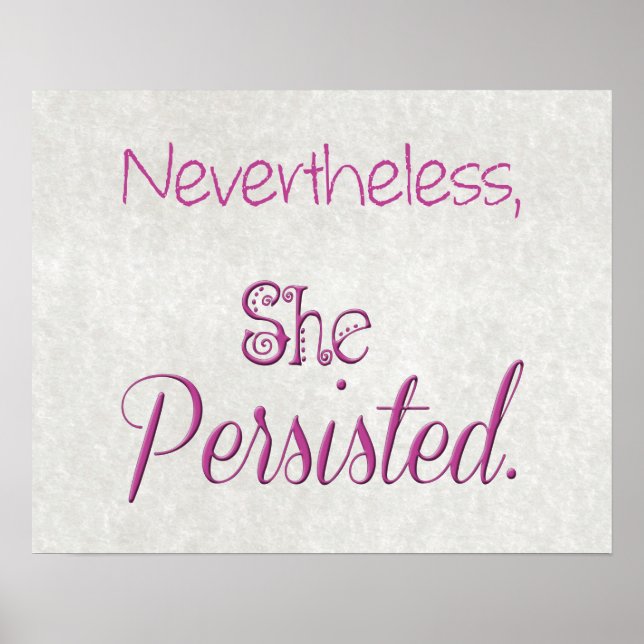 Affiche Elle A Néanmoins Persisté (Devant)