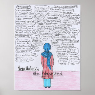 Affiche Elle a persisté (Hijabi)