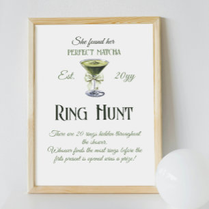 Affiche Elle A Trouvé Parfait Chasse À Bague Fête des mari