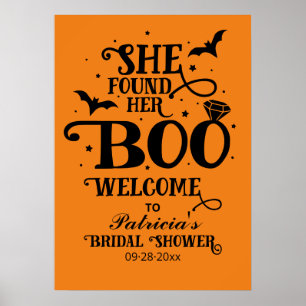 Affiche Elle a trouvé son Boo Panneau de bienvenue pour la